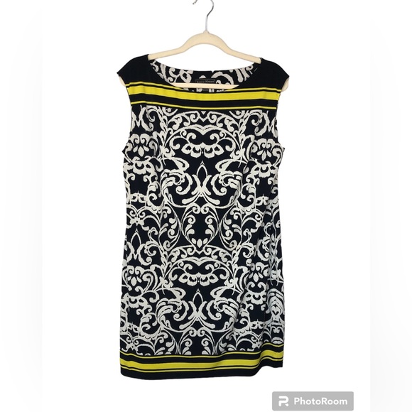 Jessica Howard Dresses & Skirts - Jessica Howard Women’s Dress Sleeveless Border Stripe Stretchy  Boatneck